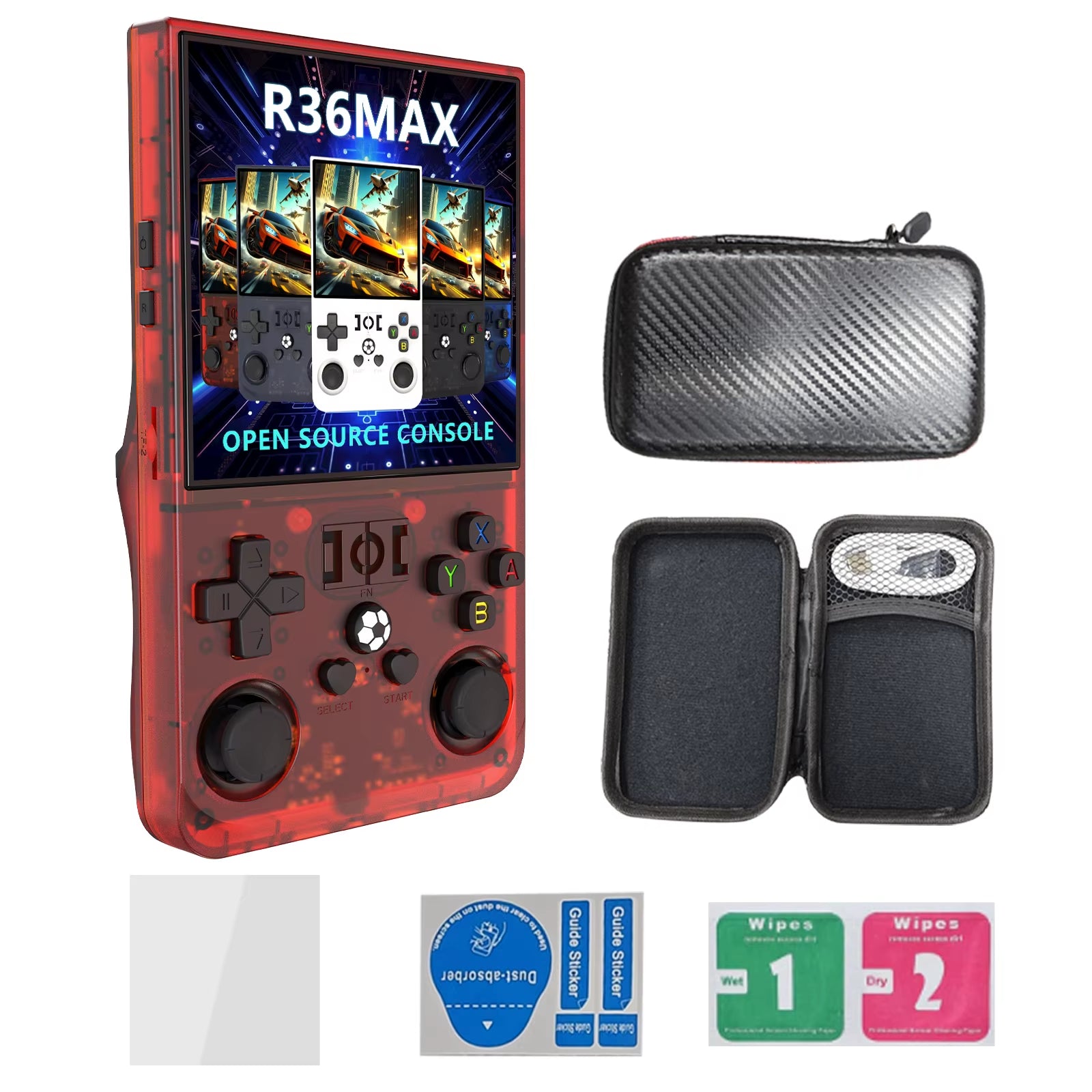 R36 Max Retro Video Game Console Consola Portable Handheld Game Player Android Linux System 4.0 Inch IPS Screen 64GB 128GB Wifi