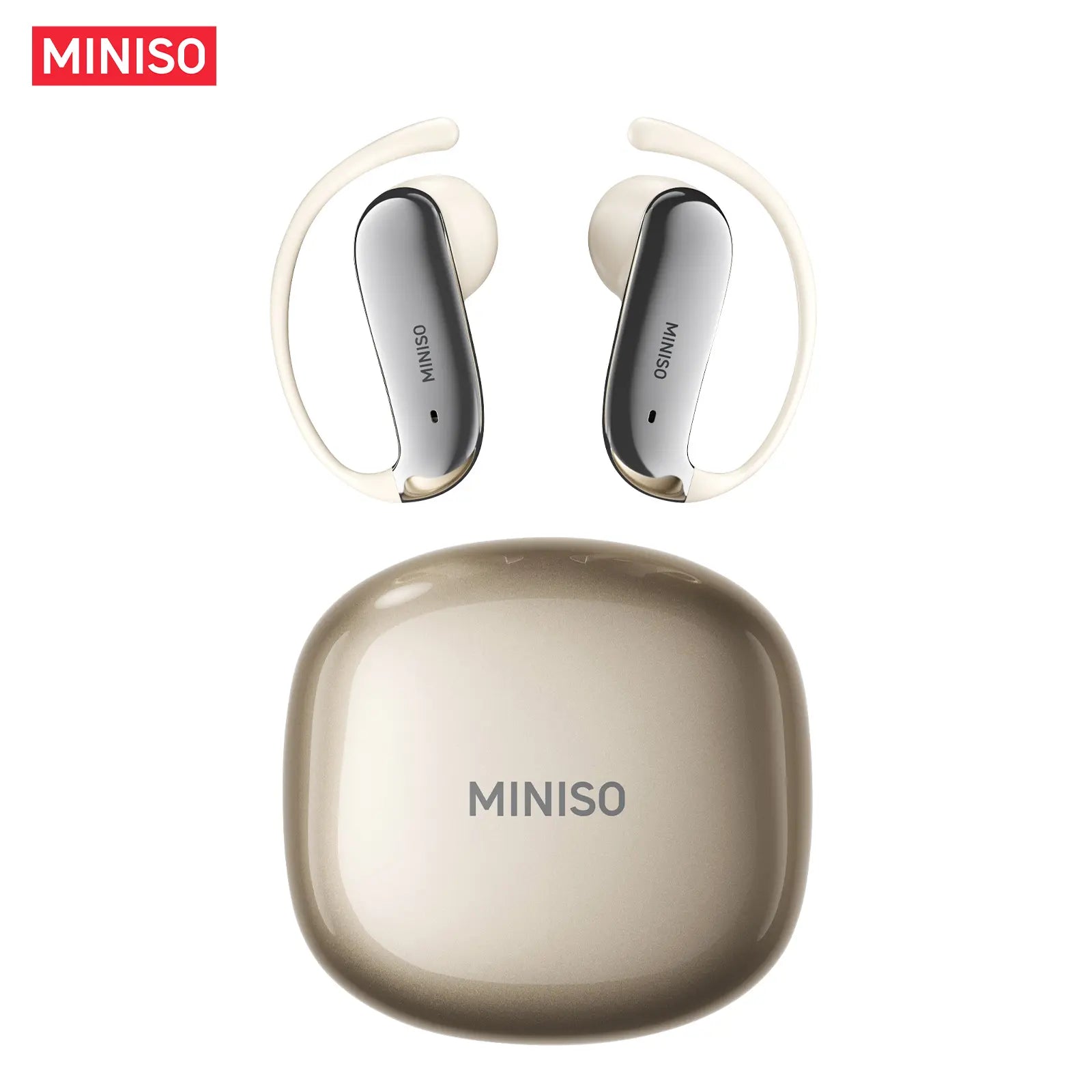 MINISO MS218 OWS - Bluetooth Earphones (6.0), IPX5 Waterproof, Comes with Charging Case, Built-In Microphone. NC Noise Cancellation, Comfortable Fit, Excellent Sound Quality. Three-Month Warranty! Suitable for Office Work, Sports, Study, and Voice Calls.