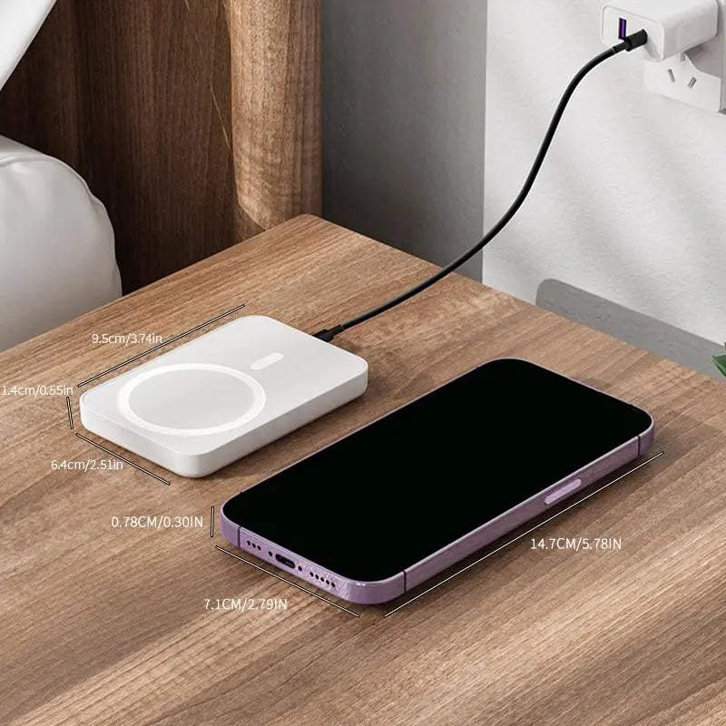[Mothersdaygift]5000Mah Magnetic Power Bank Magsafe Wireless Fast Charger for Iphone 12–17 Pro/Pro Max, Compact Portable Battery Pack