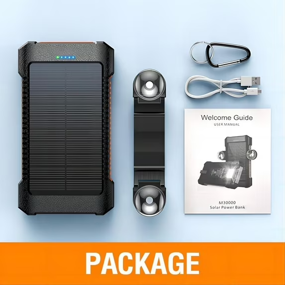 26800mAh Solar Power Bank – The Ultimate Portable Charger for All Your Outdoor Adventures!
